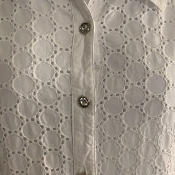 Birch Hill Eyelet bottom Down Blouse. - Picture 5 of 11